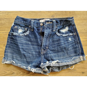 Hollister Women's Frayed Denim Shorts Size 00